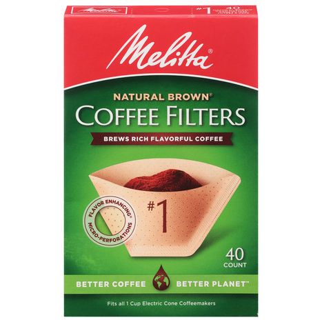 Melitta Coffee Filters, Natural Brown, No. 1 - 40 Filters