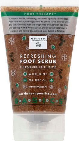 Earth Therapeutics Foot Scrub, Refreshing, Tea Tree Oil, Wild Mint, Wintergreen - 118 Milliliters