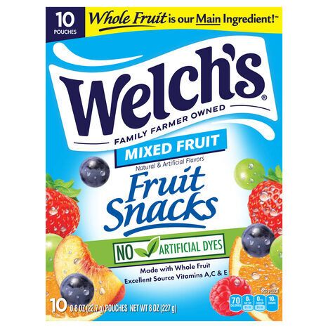 Welch's Mixed Fruit Fruit Snacks - 10 x 0.8 Ounces
