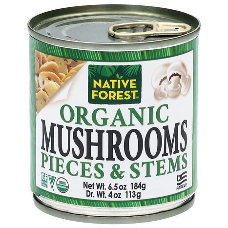 Native Forest Organic Mushrooms Pieces & Stems - 6.5 Ounces