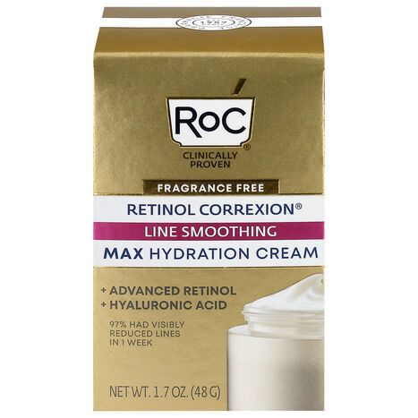 RoC Retinol Correxion Line Smoothing Fragrance Free Max Hydration Cream - 1.7 Ounces