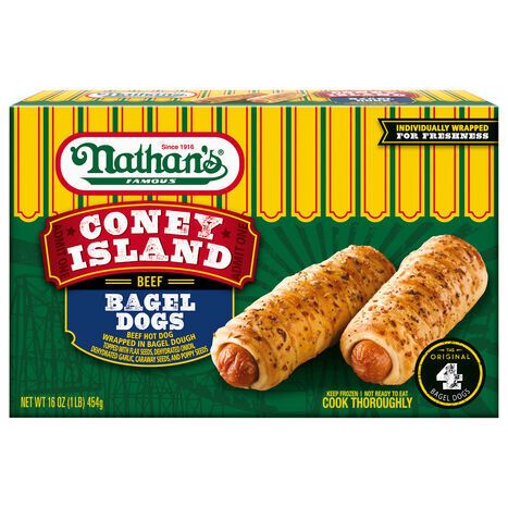 Nathan's Famous Coney Island Beef Bagel Dogs - 4 Bagels