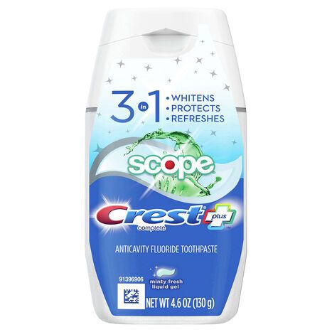 Crest Scope Anticavity Fluoride Minty Fresh Liquid Gel Toothpaste - 4.6 Ounces