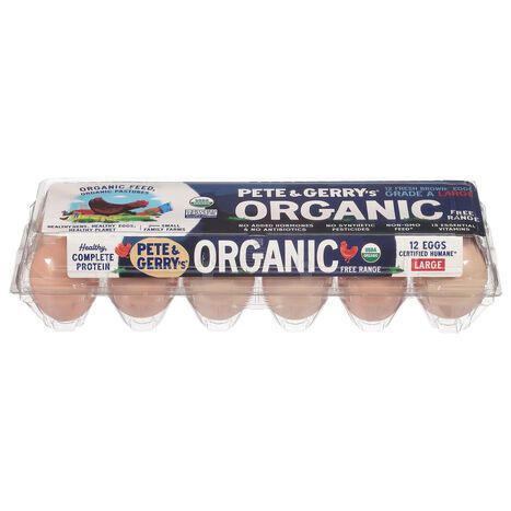 Pete & Gerry's Organic Free Range Fresh Brown Large Eggs - 24 Eggs