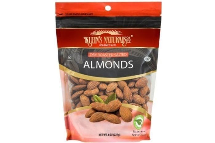 Klein's Natural Dry Roasted Salted Almonds 8 OZ