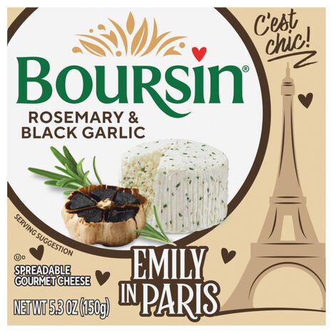 Boursin Gourmet Rosemary & Black Garlic Spreadable Cheese - 5.3 Ounces
