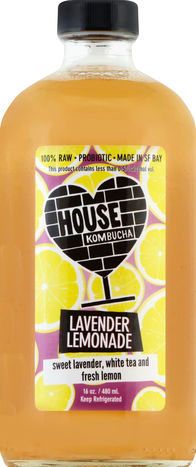 House Kombucha Kombucha, Lavender Lemonade - 16 Ounces