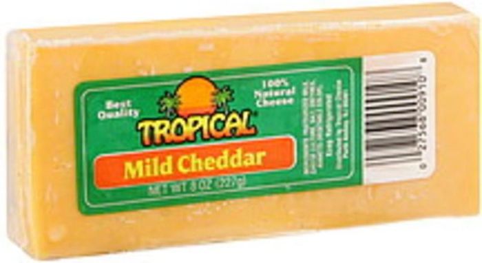 Tropical Mild Cheddar Cheese - 8 Ounces