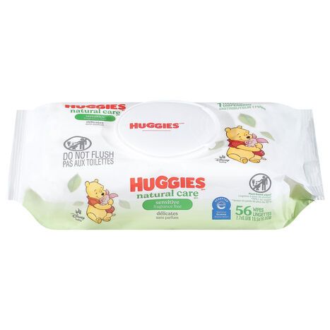 Huggies Sensitive Fragrance Free Wipes - 56 Wipes