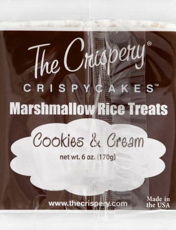 Crispery Crispycakes Marshmallow Rice Treats, Cookies & Cream - 6 Ounces