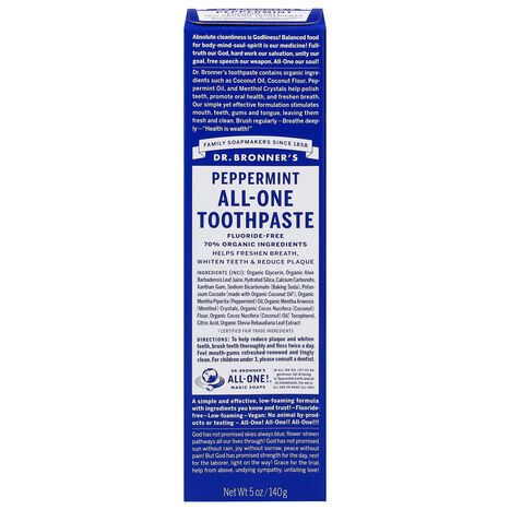Dr. Bronner's All-One Peppermint Toothpaste - 5 Ounces
