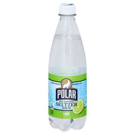 Polar Seltzer, 100% Natural, Lime - 20 Fluid Ounces