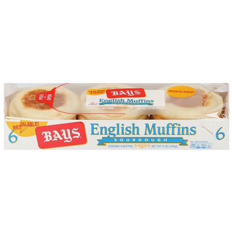 Bays Sourdough English Muffins - 6 Muffins