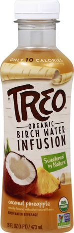 Treo Birch Water Infusion, Organic, Coconut Pineapple - 16 Fluid Ounces