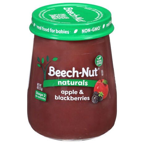 Beech-Nut Stage 2 (6+ months) Apple & Blackberries - 4 Ounces