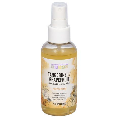 Aura Cacia Aromatherapy Mist, Refreshing, Tangerine & Grapefruit - 4 Fluid Ounces