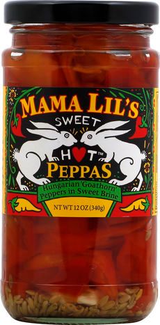 Mama Lil's Goathorn Peppers, in Sweet Brine, Hungarian, Sweet Hot - 12 Ounces