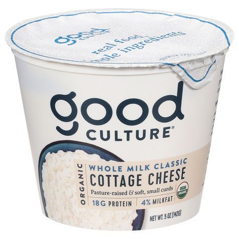 Good Culture Cottage Cheese, Organic, 4% Milkfat, Whole Milk Classic - 5 Ounces