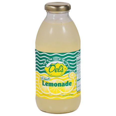 Del's Lemonade, All Natural - 16 Fluid Ounces