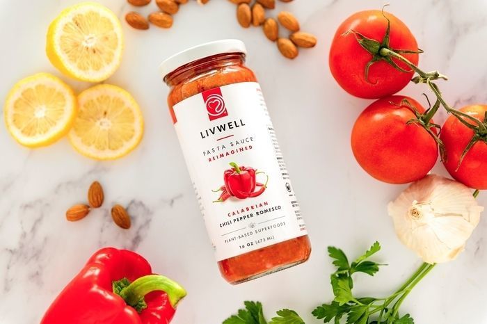 Livwell Foods Calabrian Chili Pepper Romesco Pasta Sauce - 16 Ounces