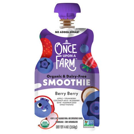 Once Upon a Farm Organic & Dairy-Free Berry Berry Smoothie - 4 Ounces