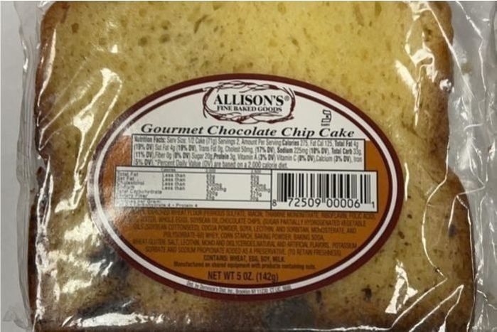 Allison's - Sliced Chocolate Chip Cake - 5 Oz.