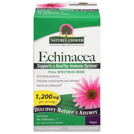 Nature's Answer Echinacea, 1200 mg, Vegetarian Capsules - 90 Vegetarian Capsules