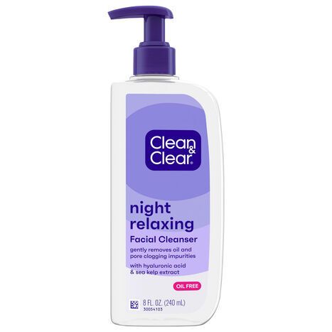 Clean & Clear Night Relaxing Facial Cleanser - 8 Fluid Ounces