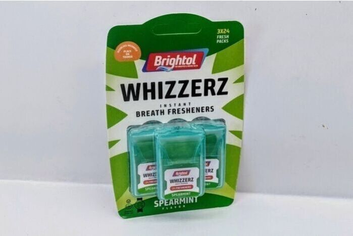Brightol Whizzerz Instant Breath Fresheners Spearmint 3X24 Packs