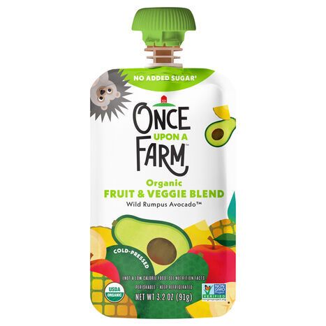 Once Upon a Farm Organic Wild Rumpus Avocado Fruit & Veggie Blend - 3.2 Ounces