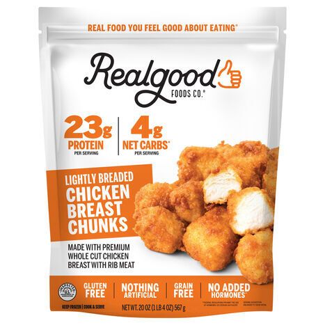 Realgood Foods Co. Lightly Breaded Chicken Breast Chunks - 20 Ounces