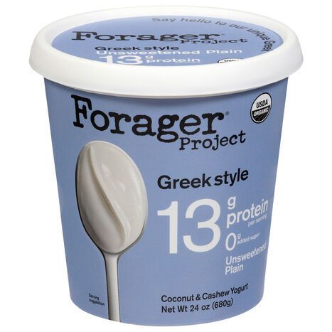 Forager Project Greek Style Unsweetened Plain Coconut & Cashew Yogurt - 24 Ounces