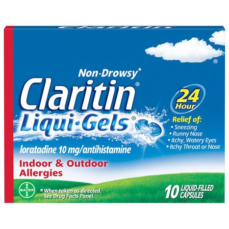 Claritin Loradatine, Non-Drowsy, 10 mg, Liquid-Filled Capsules - 10 Capsules