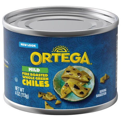 Ortega Fire Roasted Mild Whole Green Chiles - 4 Ounces
