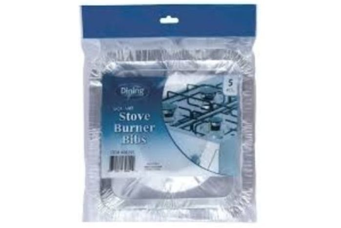 Dining Collection Square Stove Burner Bibs 5 Ct (Aluminum)