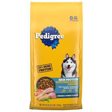 Pedigree Food for Dogs, Chicken & Turkey Flavor, Adult - 56 Ounces