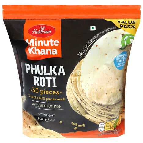 Haldiram's Phulka Roti Value Pack - 3 x 10 Piece Pack