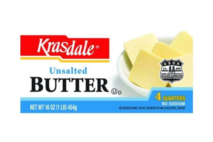 Krasdale Butter Unsalted Quarters - 16 Ounces