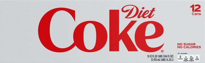 Diet Coke Soda - 12 x 12 Fluid Ounces