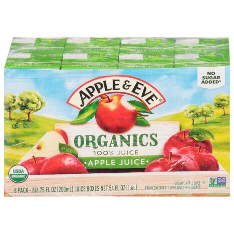 Apple & Eve 100% Juice, Apple, 8 Pack - 8 x 6.75 Fluid Ounces