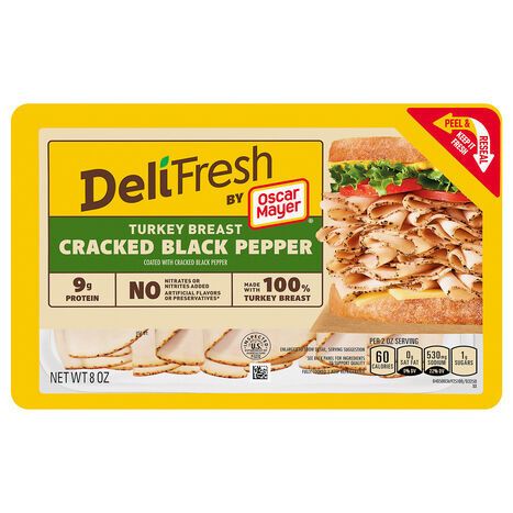 Oscar Mayer Cracked Black Pepper Turkey Breast - 8 Ounces
