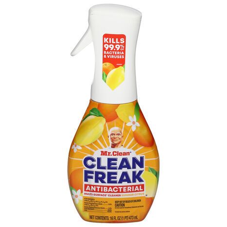 Mr. Clean Multi-Surface Cleaner, Summer Citrus, Antibacterial - 16 Fluid Ounces
