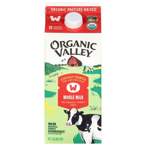 Organic Valley Whole Milk - half gallon