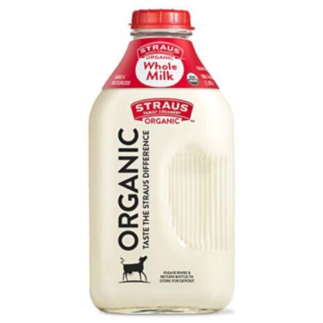 Straus Organic Milk, Whole