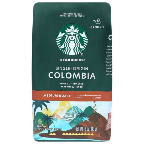 Starbucks Ground Single-Origin Medium Roast Colombia Coffee - 12 Ounces
