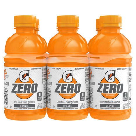 Gatorade Thirst Quencher, Orange, Zero Sugar - 6 x 12 Fluid Ounces