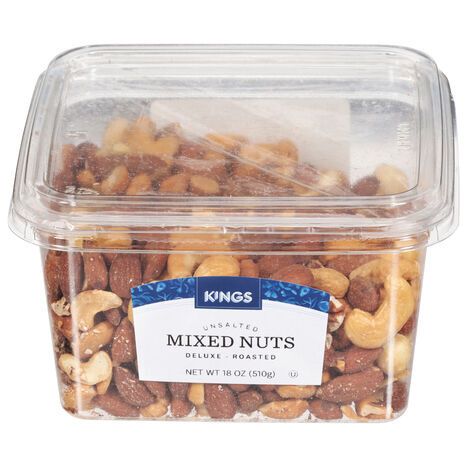 Kings Mixed Nuts, Unsalted, Deluxe, Roasted - 18 Ounces