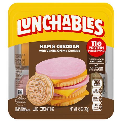 Lunchables Ham & Cheddar with Vanilla Creme Cookies Lunch Combinations - 3.5 Ounces