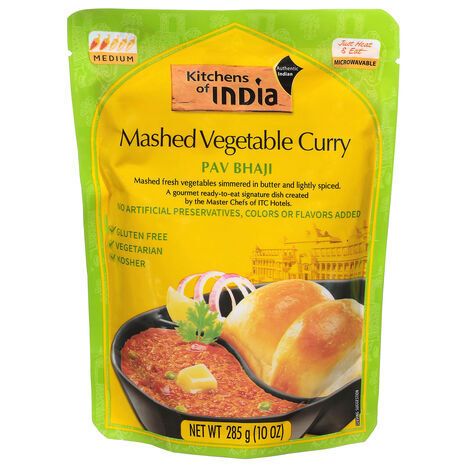 Kitchens of India Mashed Vegetable Curry, Pav Bhaji - 10 Ounces