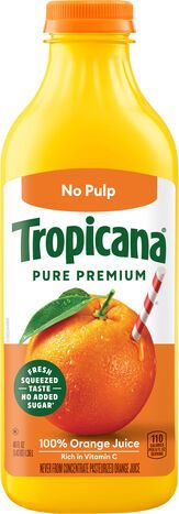 Tropicana No Pulp Orange Juice - 46 Fluid Ounces